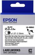 Epson LK 4WBA3 black on white heat shrink tape, 3mm (original)