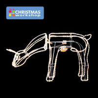 Diversen 10m warm white 3D moving grazing reindeer Christmas light