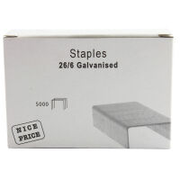 Diversen 26/6mm metal staples (5000 Pack)
