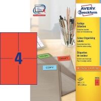 Avery 3456 multi-purpose labels 105 x 148 mm red (400 labels)