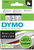 Dymo S0720820 / 45800 19mm tape, black on transparent (original)