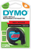 Dymo S0721630 / 91203 12mm red plastic tape (original Dymo)