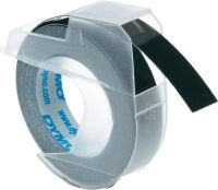 Dymo S0898130 9mm embossing tape, white on black (original)