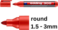 Edding 300 red permanent marker (1.5 - 3 mm)