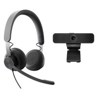 Logitech Zone Wired Microsoft Teams headset with C925e webcam