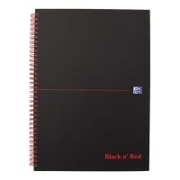 Oxford Black 'n Red A5 spiral lined block 140 cardboard sheet