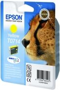 Epson T0714 yellow ink cartridge (original Epson)