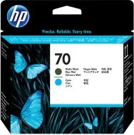 HP 70 (C9404A) matt black and cyan printhead (original HP)