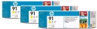 HP 91 (C9485A) yellow ink cartridge 3-pack (original HP)