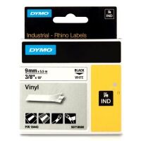 Dymo SO718580 / 18443 IND Rhino 9mm vinyl tape, black on white (original)