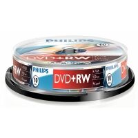 Philips DVD+RW rewritable 10 in cakebox