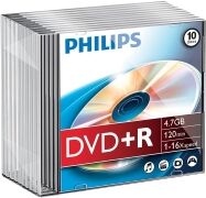 Philips DVD+R slimline box of 10