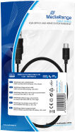 Diversen MediaRange Charge/Sync cable, USB 2.0 to mini USB 2.0 B plug, 1.0m, black