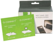 Q-Connect KF32148 wet and dry wipes (20-pack)