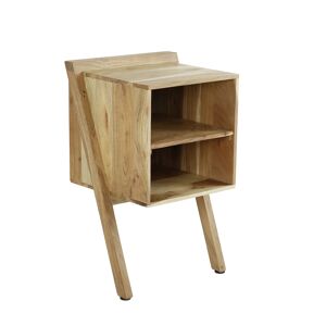 Furnwise Bedside Table Angle Solid Wood