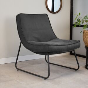 Furnwise Industrial Armchair Antracite Lowen Eco Leather