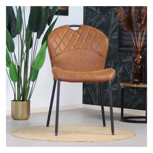 Furnwise Industrial dining chair Fay Cognac leather