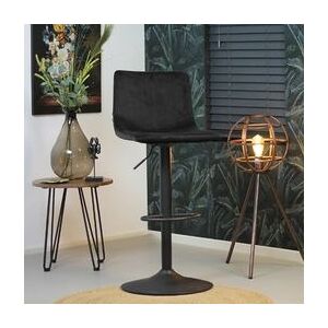 Furnwise Velvet bar stool Frankie Black height adjustable