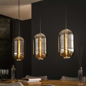 Furnwise Industrial Ceiling light Trio Chromed Glass
