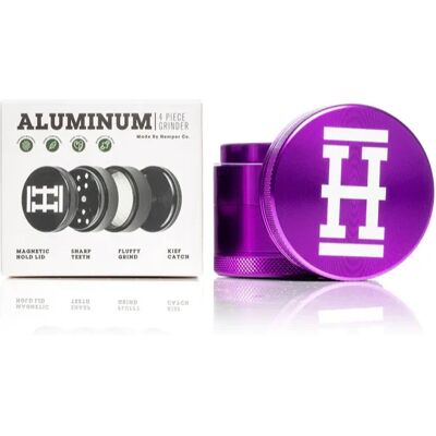 Hemper Anodized Aluminum Herb Grinder Purple, 4 Parts, 56 Mm Hemper Anodized Aluminum Herb Grinder Purple, 4 Parts, 56 Mm