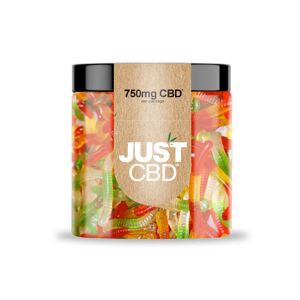 JustCBD Gummies Worms 250 mg - 750 mg CBD - 750 mg CBD