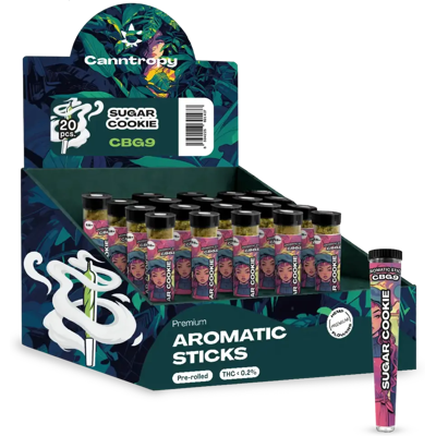 Canntropy Cbg9 Prerolls Sugar Cookie, Display Box 20 Pcs Canntropy Cbg9 Prerolls Sugar Cookie, Display Box 20 Pcs