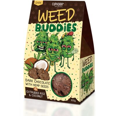Euphoria Dark Chocolate with Coconut, Rice, Hemp Seeds - Chocolate Euphoria Dark Chocolate with Coconut, Rice, Hemp Seeds - Chocolate
