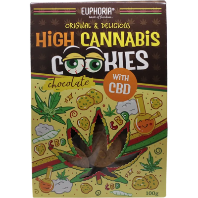 Euphoria High Cannabis Chocolate Cookies With , 100 G Euphoria High Cannabis Chocolate Cookies With , 100 G