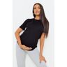 PrettyLittleThing Maternity Black Short Sleeve Basic Crew Neck Fitted T Shirt