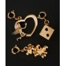 PrettyLittleThing Gold 90S Jewellery Charms 3 Pack