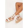 PrettyLittleThing Niella White Espadrille Flatform Sandals