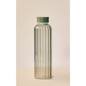 PrettyLittleThing Typo Ribbed Green Glass Bottle