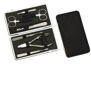 Hans Kniebes HK-Manicure Manicure-Etuis 7-Piece Stainless Full-Grain Amalfi Cowhide Leather Manicure Case Black 1 Stk.