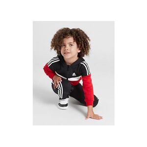 adidas Colour Block Full Zip Tracksuit Infant - Black / White / Better Scarlet, Black / White / Better Scarlet - kids - Size: 6-9M