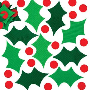 Baker Ross Corrugated Holly & Berries (Pack of 200) Christmas Crafts