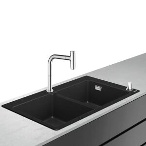 Hansgrohe C51-F770-110 Sink combi 370/370 Select 43221000 B: 88 T: 51 H: 20,5 cm