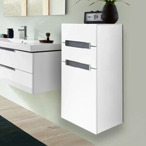 Villeroy & Boch Subway 2.0 side cabinet 35.4 cm hinged right, cover plate glass silver gray, handles chrome gloss A7131RMS B: 35,4 T: 37 H: 85,7 cm