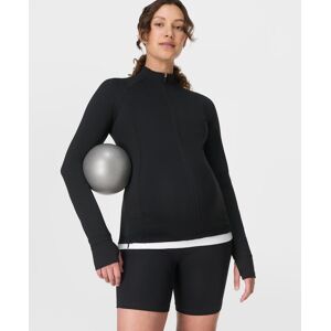 Sweaty Betty All Day Maternity Midlayer, Black, Women's XS Sweaty Betty All Day Maternity Midlayer, Black, Women's XS