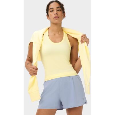 Sweaty Betty Athlete Crop Seamless Gym Vest, Yellow, Women's M Sweaty Betty Athlete Crop Seamless Gym Vest, Yellow, Women's M