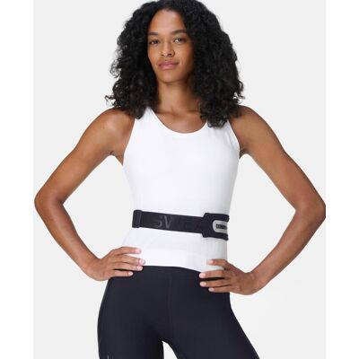 Sweaty Betty Athlete Crop Seamless Gym Vest, White, Women's XS Sweaty Betty Athlete Crop Seamless Gym Vest, White, Women's XS