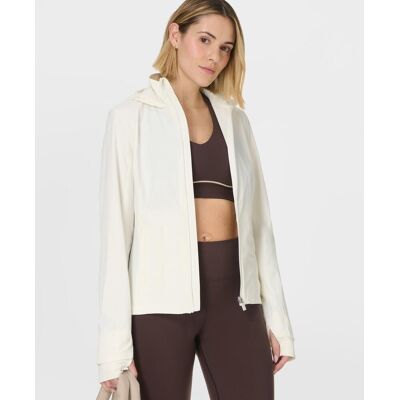 Sweaty Betty Ultimate Train Water Resistant Jacket, White, Women's XXS Sweaty Betty Ultimate Train Water Resistant Jacket, White, Women's XXS