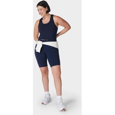 Sweaty Betty Power 9" Biker Shorts, Blue, Women's XXS Sweaty Betty Power 9" Biker Shorts, Blue, Women's XXS