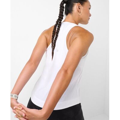 Sweaty Betty Breathe Easy Mesh Run Tank Top, White, Women's S Sweaty Betty Breathe Easy Mesh Run Tank Top, White, Women's S