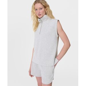 Sweaty Betty Sand Wash CloudWeight Half Zip Sleeveless Pullover, Grey, Women's M Sweaty Betty Sand Wash CloudWeight Half Zip Sleeveless Pullover, Grey, Women's M