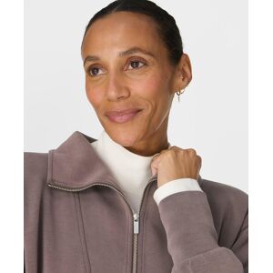 Sweaty Betty Sand Wash Half Zip Longline Sweatshirt, Brown, Women's XS Sweaty Betty Sand Wash Half Zip Longline Sweatshirt, Brown, Women's XS