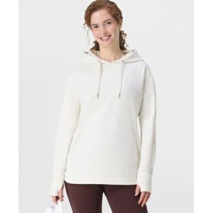 Sweaty Betty Escape Luxe Fleece Crew Neck Hoodie, White, Women's XS Sweaty Betty Escape Luxe Fleece Crew Neck Hoodie, White, Women's XS