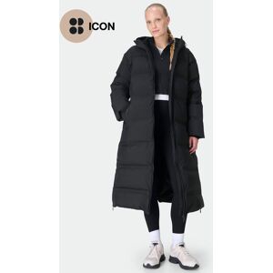 Sweaty Betty Nimbus Longline Waterproof Puffer, Black, Women's S Sweaty Betty Nimbus Longline Waterproof Puffer, Black, Women's S