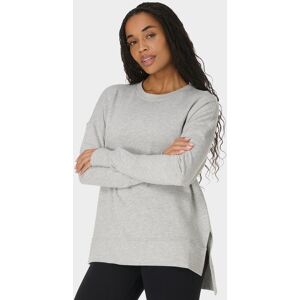 Sweaty Betty After Class Longline Sweatshirt, Grey, Women's XS Sweaty Betty After Class Longline Sweatshirt, Grey, Women's XS