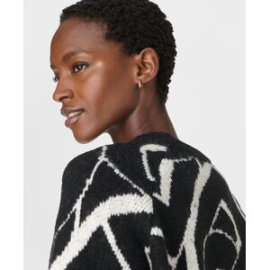Sweaty Betty SB Chain Jacquard Jumper, Black, Women's XL Sweaty Betty SB Chain Jacquard Jumper, Black, Women's XL