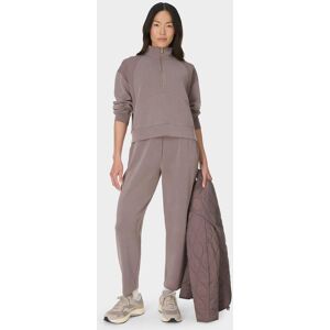 Sweaty Betty Sand Wash Rib Mix Half Zip Sweatshirt, Brown, Women's XL Sweaty Betty Sand Wash Rib Mix Half Zip Sweatshirt, Brown, Women's XL
